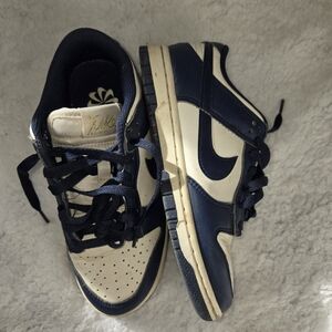 Nike Kids Navy and Cream Sneakers